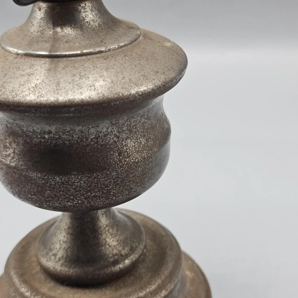 Vintage Nickle Plated Oil Lamp Converted Not Working Parts & Repair Rusty